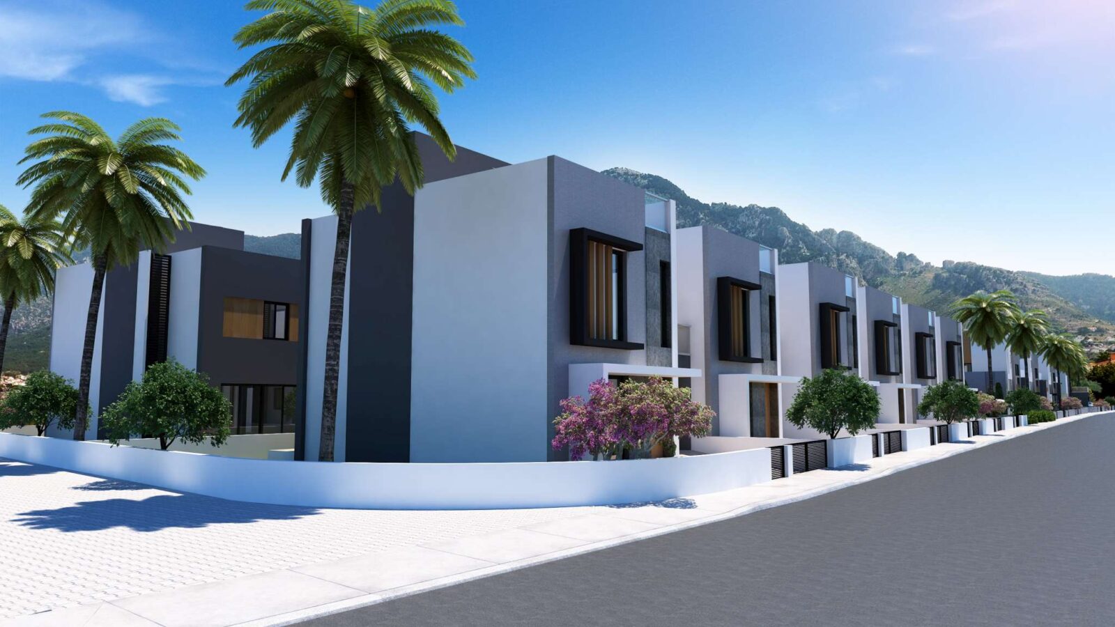 Kıbrıs Girne Karşıyaka Satılık 2+1 site içinde villa