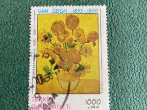 Van Gogh, Günebakanlarla Vazo satılık pul