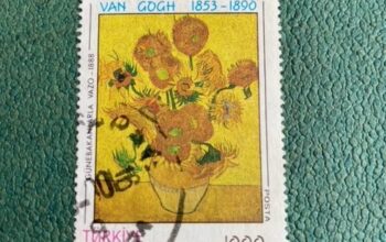 Van Gogh, Günebakanlarla Vazo satılık pul
