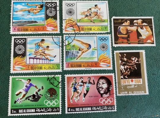 RasAl Khaima 1968 Olimpiyatları satılık pul