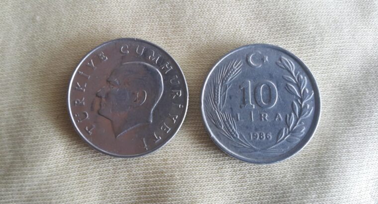 1986 Yılı Alüminyum 10 Lira Çil