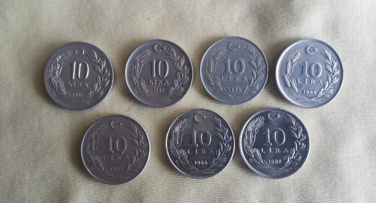 1981-1987 Yılları Arası Basılan Alüminyum 10 Lira