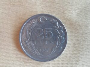 1987 Yılı Alüminyum Çil 25 Lira