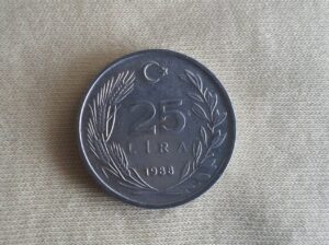 1988 yılı çil 25 lira alüminyum