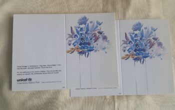 Unicef Kutlama Kartı ve Zarfı 2 adet – Sonja Dwinger