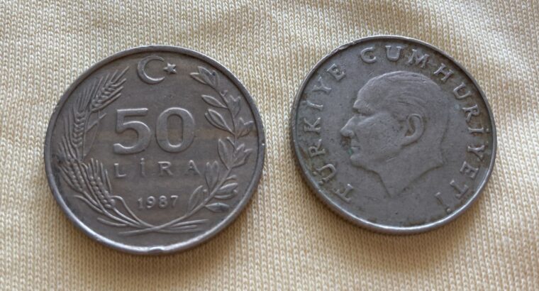1987 Metal Para 50 Lira