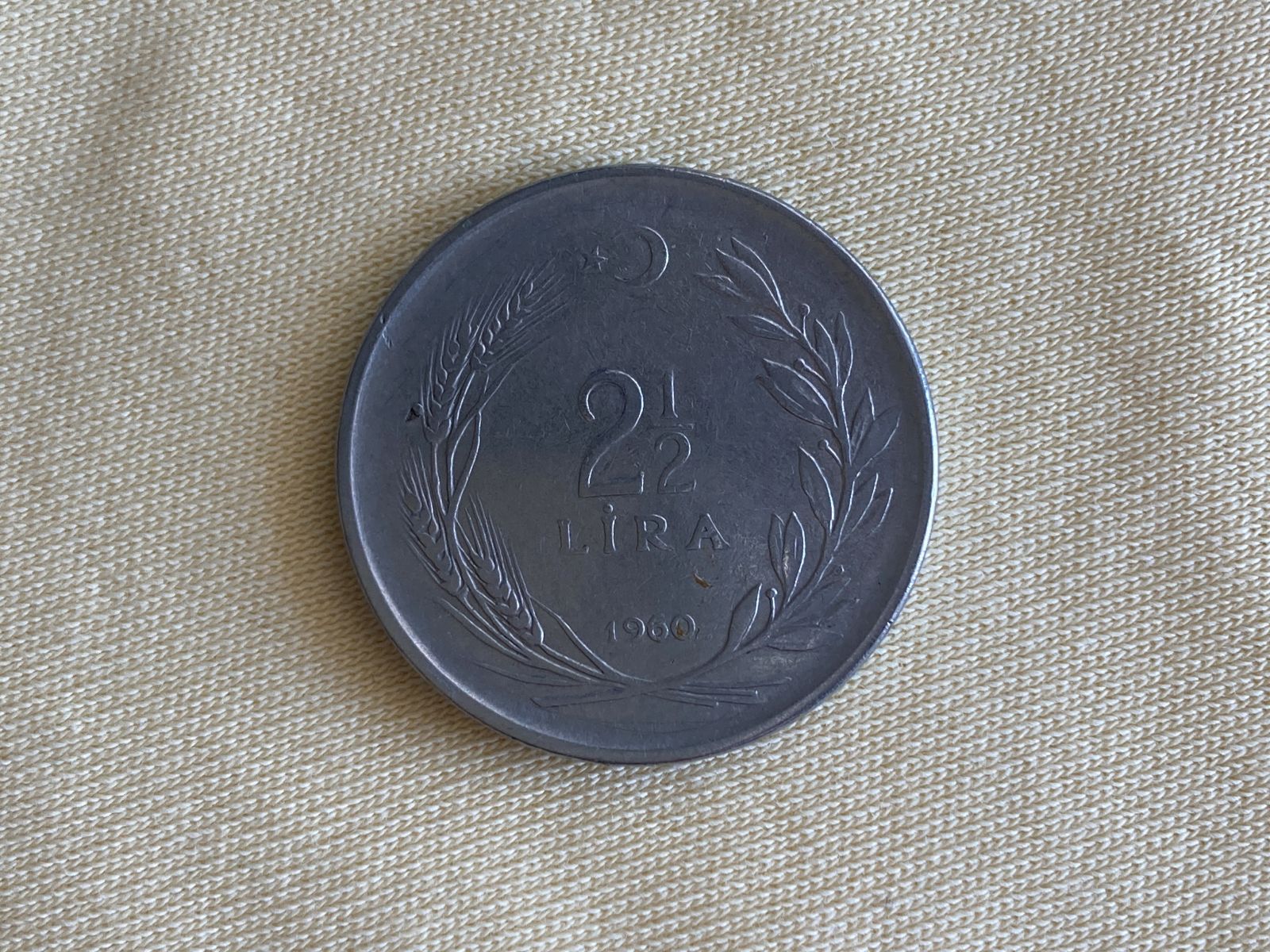 1960 Yılı Metal 2,5 Lira