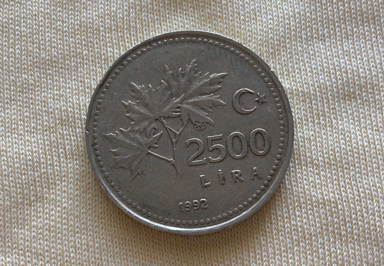 1992 Madeni Para 2500 Lira