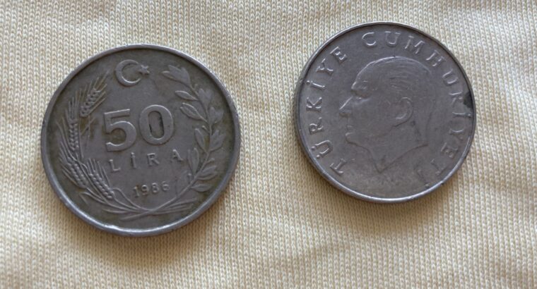 1986 Metal Para 50 Lira